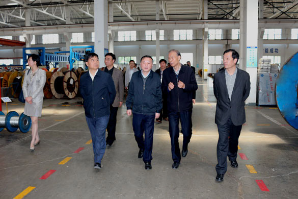 4月23日，常州市科教城黨工委書記徐光輝一行來上上電纜參觀